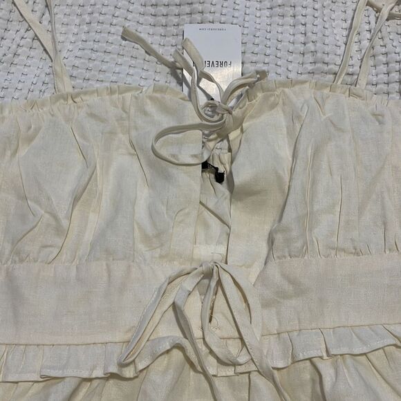 NWT- Forever 21 - XL. Linen Blend Mini Dress - Picture 4 of 11